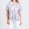 J. Society Tie Dye Boxy Short Sleeve Tee In Cloud In Purple