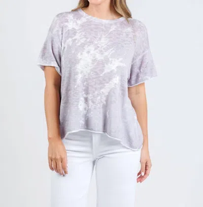 J. Society Tie Dye Boxy Short Sleeve Tee In Cloud In Purple