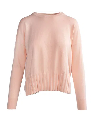 J. Society Women's Ribbed Bottom Crewneck Cardigan In Melon In Pink