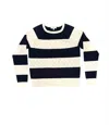 J. Society Women's Wide Stripe Sweater In Navy/white In Multi