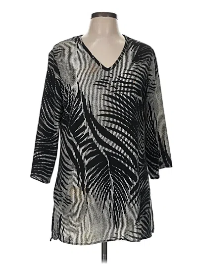 Pre-owned J Valdi 3/4 Sleeve Blouse In Silver