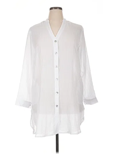 J Valdi 3/4 Sleeve Blouse In White