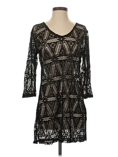 Pre-owned J Valdi Casual Dress In Black