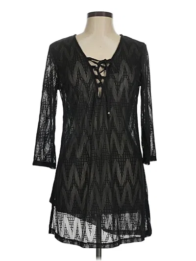 Pre-owned J Valdi Casual Dress In Black