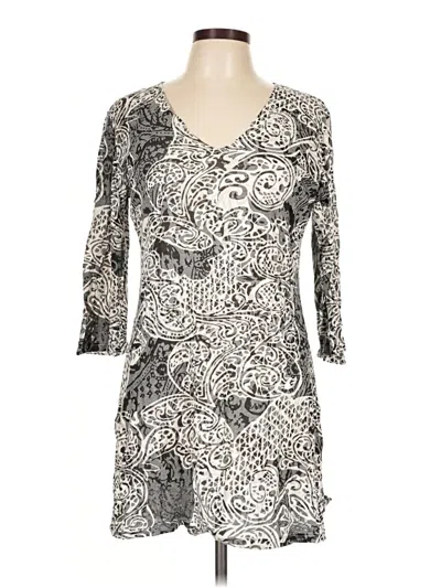 Pre-owned J Valdi Casual Dress In Gray