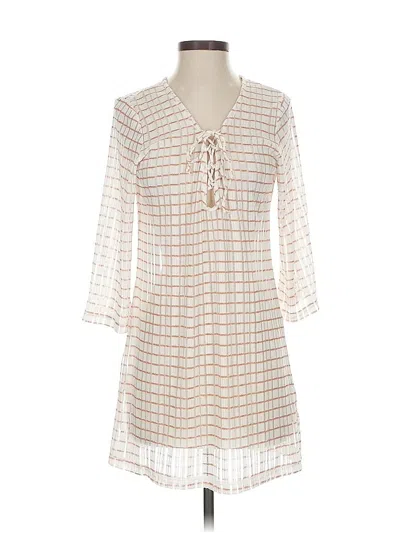 Pre-owned J Valdi Casual Dress In White