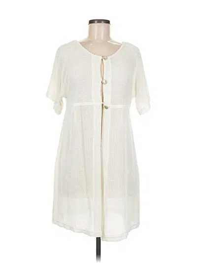 Pre-owned J Valdi Casual Dress In White