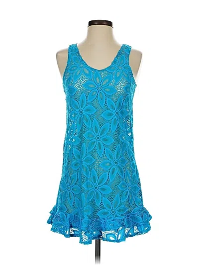 Pre-owned J Valdi Cocktail Dress In Blue