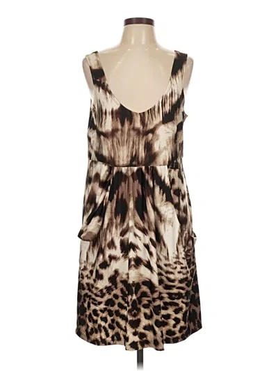 Pre-owned J Valdi Cocktail Dress In Brown