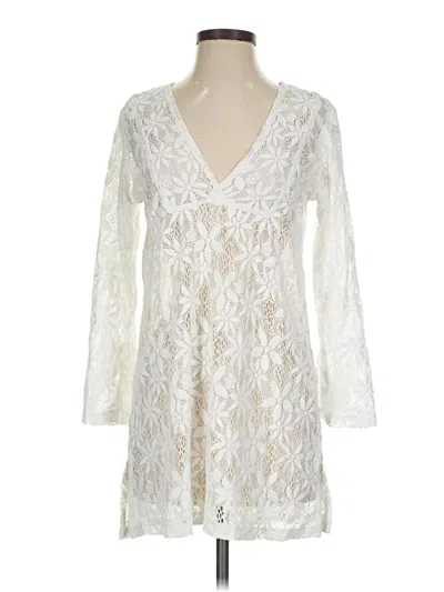 Pre-owned J Valdi Cocktail Dress In Ivory