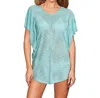 J Valdi Flutter Sleeve Tunic Cover Up In Aqua In Blue