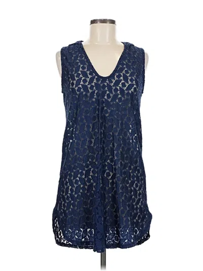 Pre-owned J Valdi Sleeveless Blouse In Blue