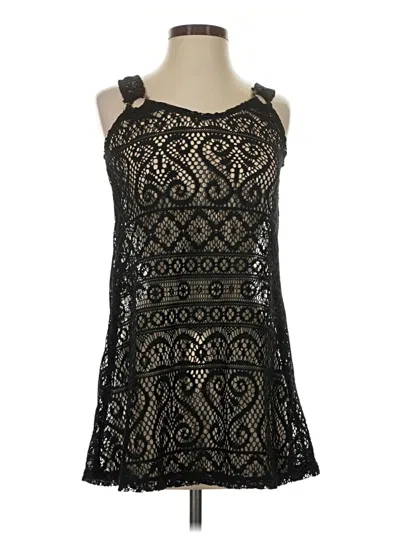 Pre-owned J Valdi Sleeveless Top Black Halter Neckline Tops