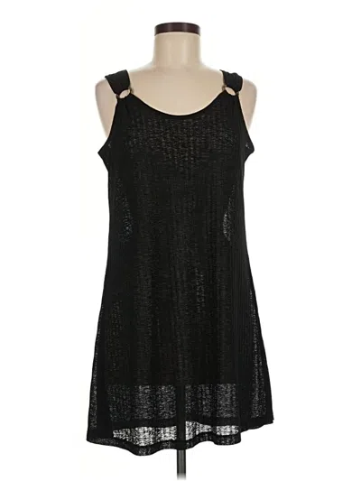 Pre-owned J Valdi Sleeveless Top Black Square Neckline Tops