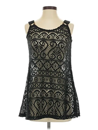 Pre-owned J Valdi Tank Top Black Halter Neckline Tops