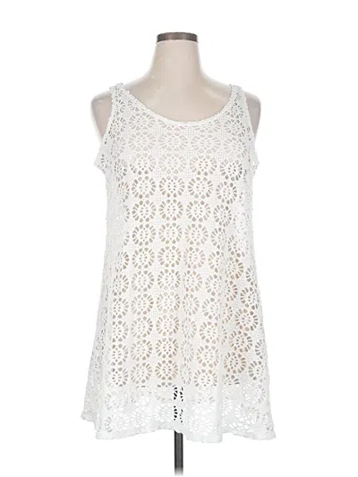 Pre-owned J Valdi Tank Top White Halter Neckline Tops