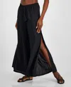 J Valdi Women's Cancun Wide-leg Swim Cover-up Pants In Black