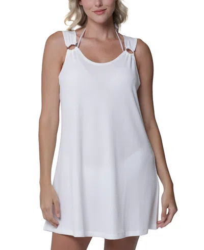 J Valdi Women's Ring Tank Cover-up Dress In White