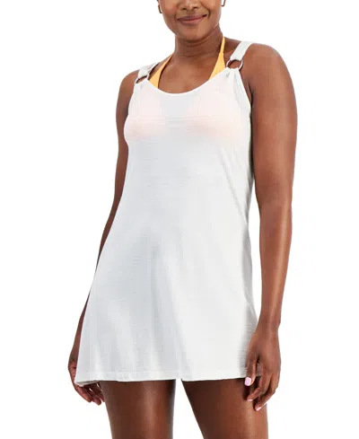 J Valdi Women's Tank Dress Swim Cover-up In White