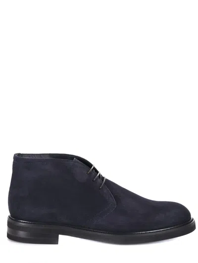 J. Wilton Jerold Wilton Suede Ankle Boots In Blue