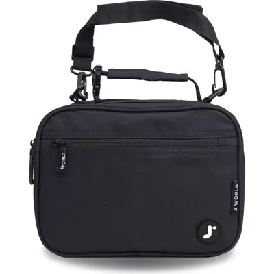 J World Boys And Girls Cody Insulated Kids Lunch Bag With Shoulder Strap In Black