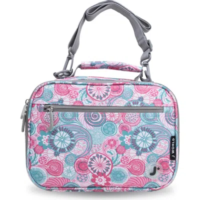 J World Boys And Girls Cody Insulated Kids Lunch Bag With Shoulder Strap In Blue