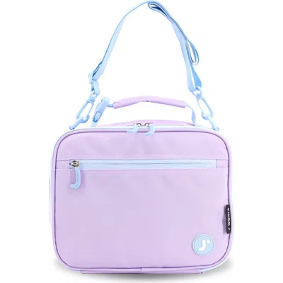 J World Boys And Girls Cody Insulated Kids Lunch Bag With Shoulder Strap In Purple