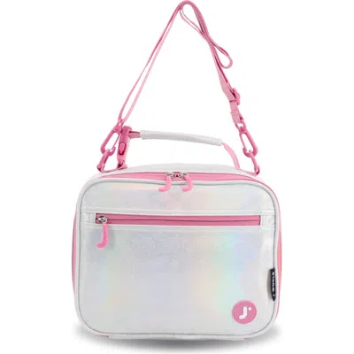 J World Boys And Girls Cody Insulated Kids Lunch Bag With Shoulder Strap In Silver