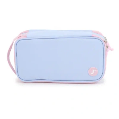 J World Doodle Pencil Case With Handle Strap In Baby Blue