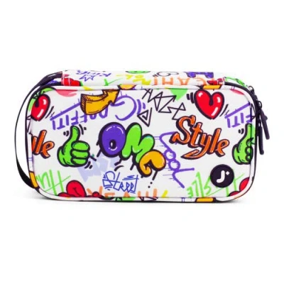 J World Doodle Pencil Case With Handle Strap In Street Art