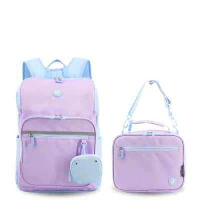 J World Junior Backpack With Lunch Box For School In Purple