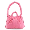J World Puffy Convertible Tote With Adjustable Handles In Pink