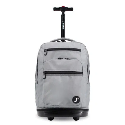 J World Sun Dance Laptop 20" Rolling Backpack In Gray