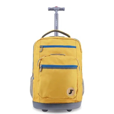 J World Sun Dance Laptop 20" Rolling Backpack In Orange