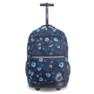 J World Sun Dance Laptop 20" Rolling Backpack In Purple