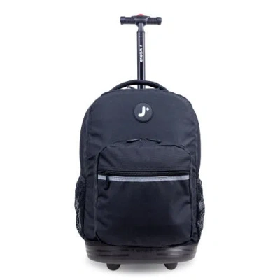 J World Sunrise 18" Kids Rolling Backpack In Black
