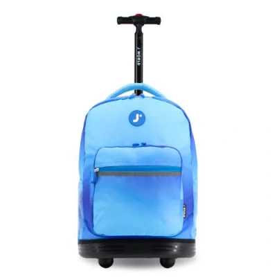J World Sunrise 18" Kids Rolling Backpack In Blue