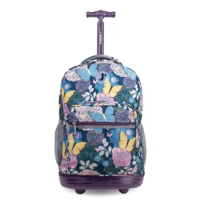 J World Sunrise 18" Kids Rolling Backpack In Green