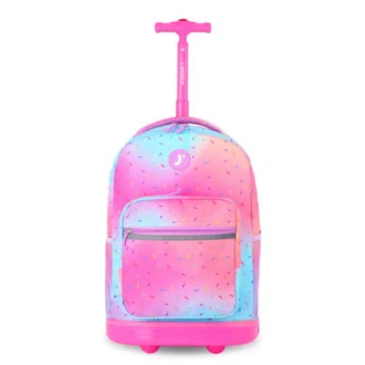J World Sunrise 18" Kids Rolling Backpack In Multi