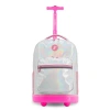 J World Sunrise 18" Kids Rolling Backpack In White
