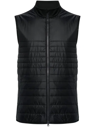 J. LINDEBERG BLACK MARTINO QUILTED VEST