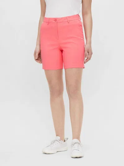 J. Lindeberg Gwen Golf Shorts In Tropical Coral In Pink