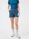 J. Lindeberg Gwen Printed Golf Short In Moroccan Blue Animal In Blue
