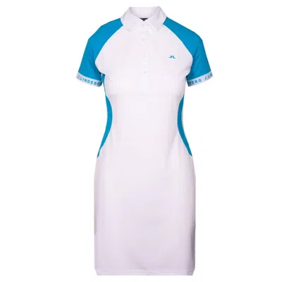 J. Lindeberg Jill Golf Dress In White In Beige