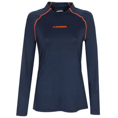 J. Lindeberg Kala Soft Compression Top In Jl Navy In Blue