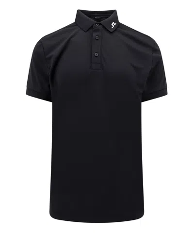 J. Lindeberg Kv Polo Shirt In Black