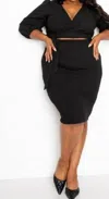 J2 Fashion Jeanie Skirt Set In Black In Black