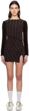 J6 Brown Backless Minidress In Beef