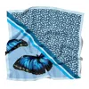 J6r6 Women's Blue Morpho Stripe Small Silk Twill Butterfly Scarf / Bandana