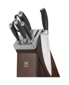 J.a. Henckels Elan 7-piece Self-sharpening Knife Block Set In Black